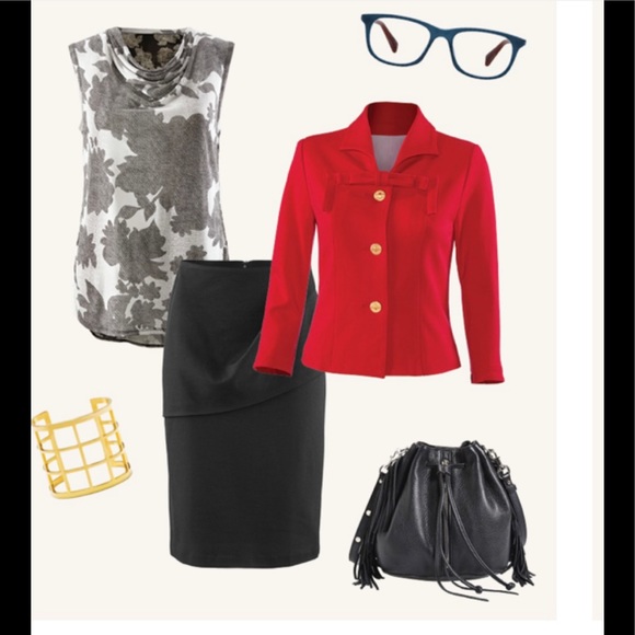 CABI | Tango Black and White Floral Mixed Media Blouse Top Sz. S Small - Picture 3 of 5